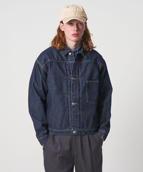 UNITED ARROWS & SONS(ユナイテッドアローズアンドサンズ)の「<UNITED ARROWS & SONS> DENIM TRUCKER 26SS/デニムジャケット(デニムジャケット・メンズ・ブラック/コバルトブルー・M/S/L/XL)」の2枚目の写真