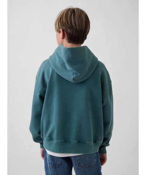 GAP（ギャップ）の「ヴィンテージソフト リラックスフィット GAPロゴパーカー (キッズ)（パーカー・キッズ・グリーン・140cm/130cm/120cm/110cm/160cm/150cm）」の3枚目の写真