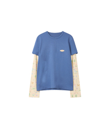 MUWM（ムオン）の「ドリーミー レイヤードティー Dreamy Layered Tee (Blue)（Tシャツ/カットソー）」