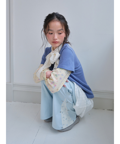 MUWM(ムウム)の「ドリーミー レイヤードティー Dreamy Layered Tee (Blue)(Tシャツ/カットソー・レディース・ブルー・OS)」の5枚目の写真