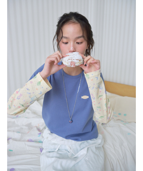 MUWM(ムウム)の「ドリーミー レイヤードティー Dreamy Layered Tee (Blue)(Tシャツ/カットソー・レディース・ブルー・OS)」の6枚目の写真
