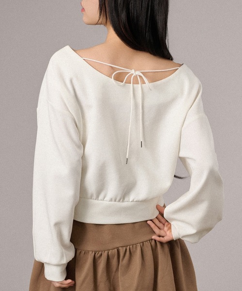 apres jour mignon(アプレジュールミニョン)の「バラモチーフトップス(スウェット・レディース・ブラック/モカ/オフホワイト・LARGE/フリー)」の22枚目の写真