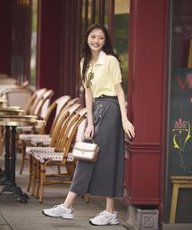 PROPORTION BODY DRESSING | 【加藤栞さん着用】フロントデザインIラインスカート / 1216120408(スカート)