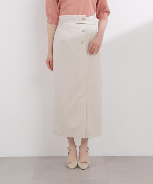 PROPORTION BODY DRESSING(プロポーションボディドレッシング)の「【加藤栞さん着用】フロントデザインIラインスカート / 1216120408(スカート・レディース・ベージュ/ブラウン系その他/ダークグレー・P/S/SMALL/MEDIUM)」の7枚目の写真
