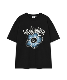 Wacky WiLLy（ワッキーウィリー）の「ビッグリリー半袖Tシャツブラック（Tシャツ/カットソー）」