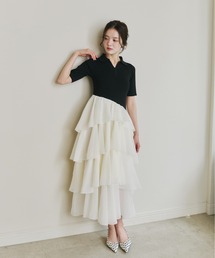 Olu.（オルドット）の「ポロドッキングティアードワンピース（ワンピース）」