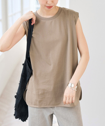 Spick & Span | 汗染み防止ファインコットンノースリTシャツ(Tシャツ/カットソー)