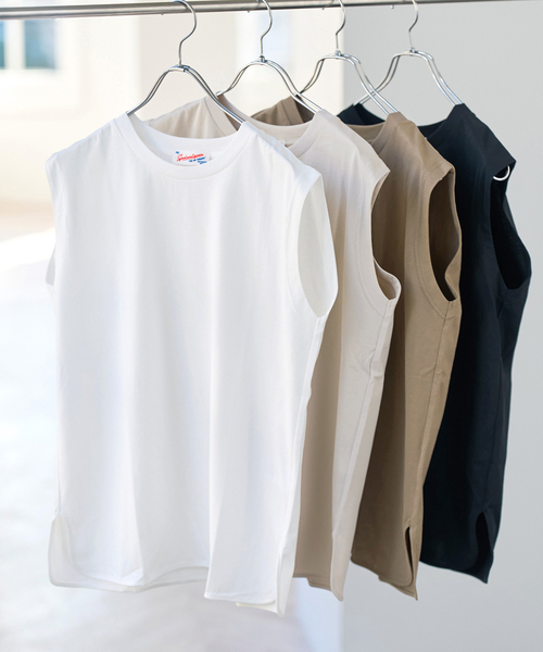 Spick & Span(スピックアンドスパン)の「汗染み防止ファインコットンノースリTシャツ(Tシャツ/カットソー・レディース・ベージュ/ホワイト/ライトグレー/ブラック・FREE)」の21枚目の写真