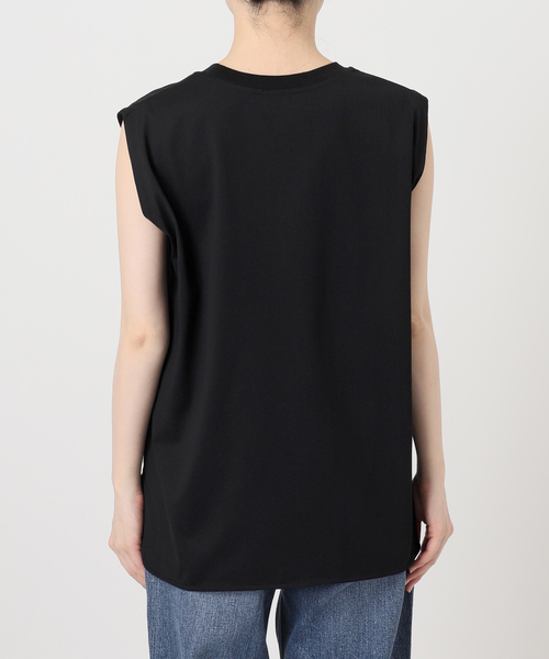 Spick & Span(スピックアンドスパン)の「汗染み防止ファインコットンノースリTシャツ(Tシャツ/カットソー・レディース・ベージュ/ホワイト/ライトグレー/ブラック・FREE)」の9枚目の写真