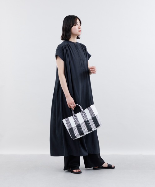 OJO DE MEX×kuros'別注】Plastico CAGO Tote Chico CHECK ブラック