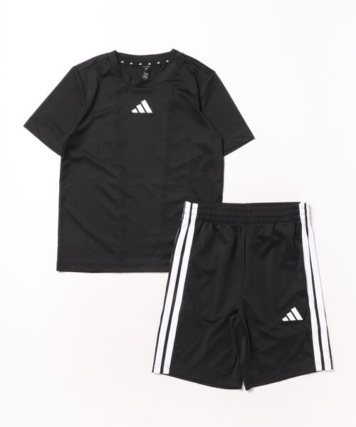 adidas(アディダス)の「《adidas》KTR-ES3STトラックスーツ(その他トップス・キッズ・ブラック×ホワイト・160/150/140/130)」の1枚目の写真