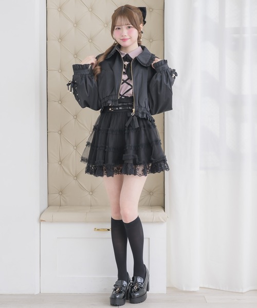ROJITA(ロジータ)の「レースアップブルゾン(ブルゾン・レディース・ピンク/ホワイト/ブラック・FREE)」の6枚目の写真
