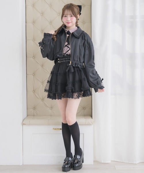 ROJITA(ロジータ)の「レースアップブルゾン(ブルゾン・レディース・ピンク/ホワイト/ブラック・FREE)」の7枚目の写真