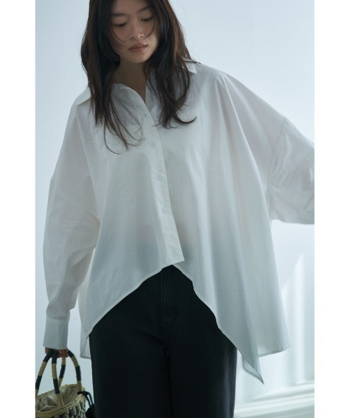 marjour（マージュール）の「HIGH DENSITY COTTON SHIRT（シャツ/ブラウス・レディース・オフホワイト/ピンク・M）」の3枚目の写真