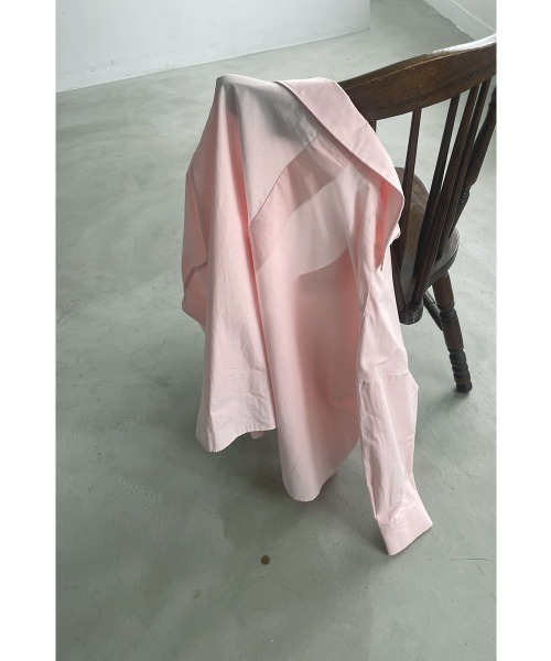 marjour（マージュール）の「HIGH DENSITY COTTON SHIRT（シャツ/ブラウス・レディース・オフホワイト/ピンク・M）」の4枚目の写真