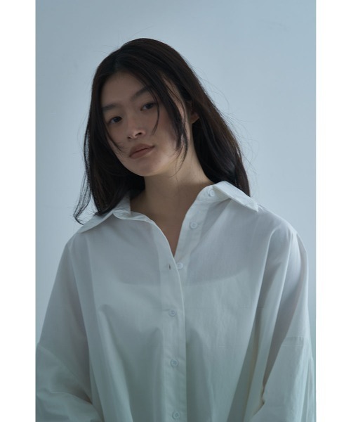 marjour（マージュール）の「HIGH DENSITY COTTON SHIRT（シャツ/ブラウス・レディース・オフホワイト/ピンク・M）」の11枚目の写真