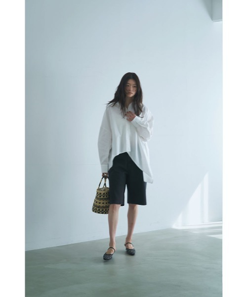 marjour（マージュール）の「HIGH DENSITY COTTON SHIRT（シャツ/ブラウス・レディース・オフホワイト/ピンク・M）」の12枚目の写真