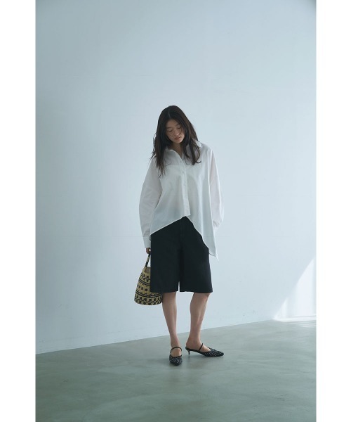 marjour（マージュール）の「HIGH DENSITY COTTON SHIRT（シャツ/ブラウス・レディース・オフホワイト/ピンク・M）」の13枚目の写真