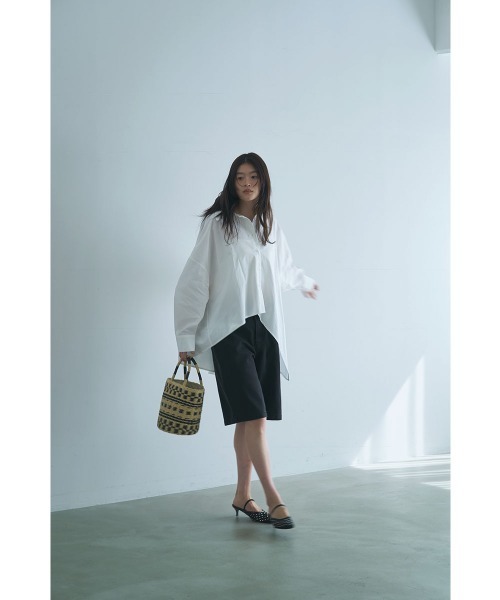 marjour（マージュール）の「HIGH DENSITY COTTON SHIRT（シャツ/ブラウス・レディース・オフホワイト/ピンク・M）」の14枚目の写真