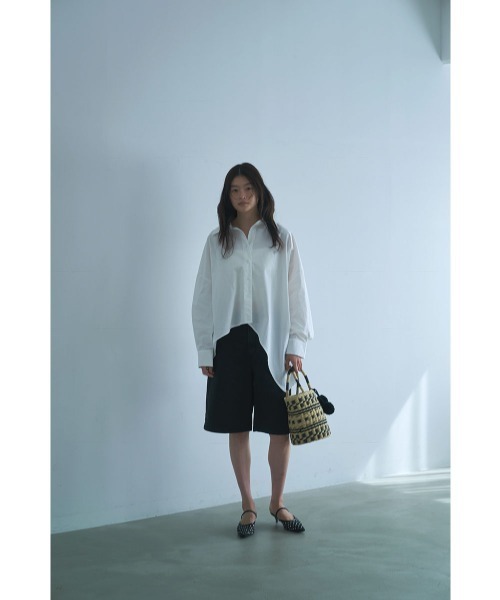 marjour（マージュール）の「HIGH DENSITY COTTON SHIRT（シャツ/ブラウス・レディース・オフホワイト/ピンク・M）」の17枚目の写真