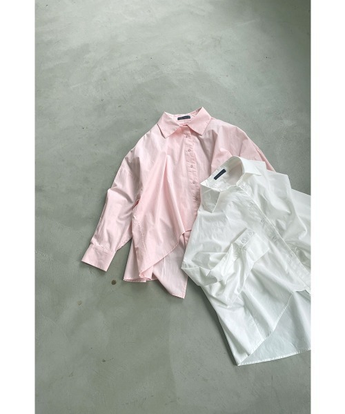 marjour（マージュール）の「HIGH DENSITY COTTON SHIRT（シャツ/ブラウス・レディース・オフホワイト/ピンク・M）」の18枚目の写真
