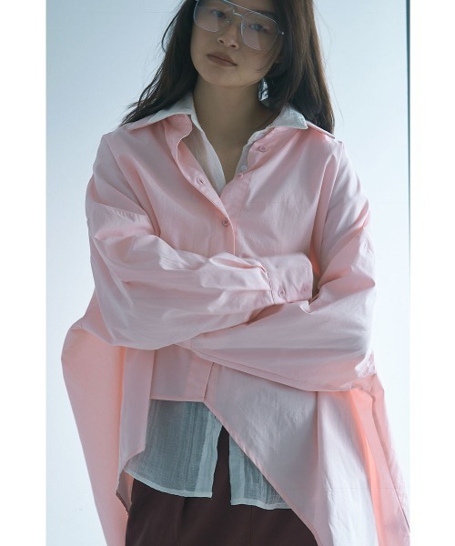 marjour（マージュール）の「HIGH DENSITY COTTON SHIRT（シャツ/ブラウス・レディース・オフホワイト/ピンク・M）」の22枚目の写真