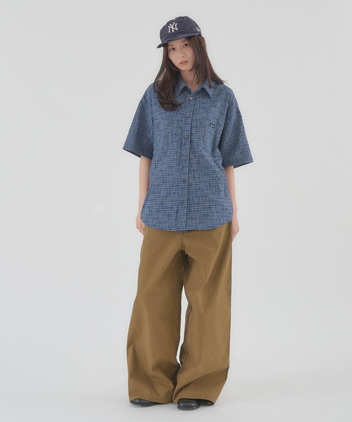 Perushu(ペルーシュ)の「FAKE LEATHER FLAP WIDE WORK PANTS/フェイクレザーフラップワイドワークパンツ(その他パンツ・メンズ・カーキ/ブラウン・LARGE/MEDIUM)」の17枚目の写真