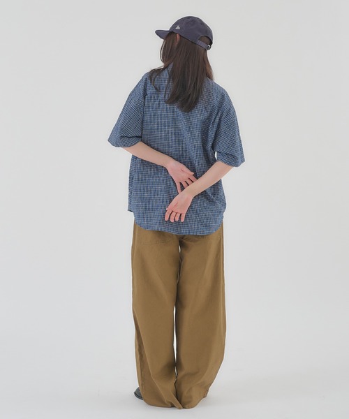 Perushu(ペルーシュ)の「FAKE LEATHER FLAP WIDE WORK PANTS/フェイクレザーフラップワイドワークパンツ(その他パンツ・メンズ・カーキ/ブラウン・LARGE/MEDIUM)」の13枚目の写真