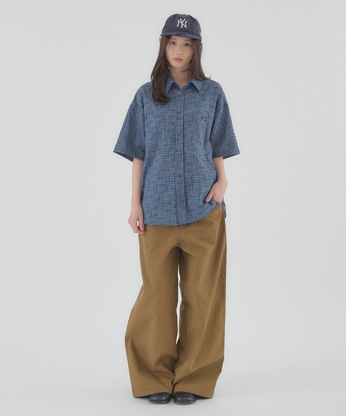 Perushu(ペルーシュ)の「FAKE LEATHER FLAP WIDE WORK PANTS/フェイクレザーフラップワイドワークパンツ(その他パンツ・メンズ・カーキ/ブラウン・LARGE/MEDIUM)」の16枚目の写真