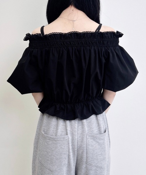 INGNI(イング)の「リボンオフショルバルーンスリーブブラウス(シャツ/ブラウス・レディース・ピンク/ブラック/オフホワイト・M)」の22枚目の写真