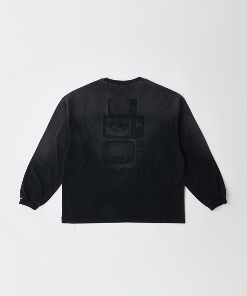 ADAM PATEK（アダムパテック）の「ADAMPATEK/noise aging embroidered long-sleeved T/ノイズプリントエイジング加工ロングスリーブT(AP2614023)（Tシャツ/カットソー・レディース・ピンク/ブラック/グリーン/ホワイト・2/1）」の2枚目の写真