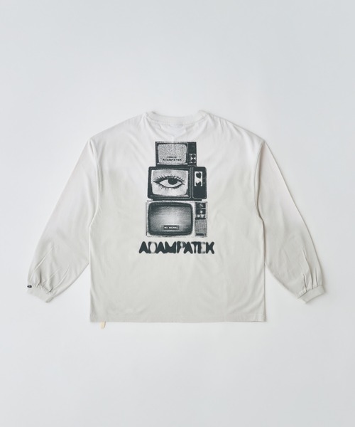 ADAM PATEK（アダムパテック）の「ADAMPATEK/noise aging embroidered long-sleeved T/ノイズプリントエイジング加工ロングスリーブT(AP2614023)（Tシャツ/カットソー・レディース・ピンク/ブラック/グリーン/ホワイト・2/1）」の8枚目の写真
