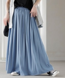 軽やかで涼しい ロングフレアスカート
