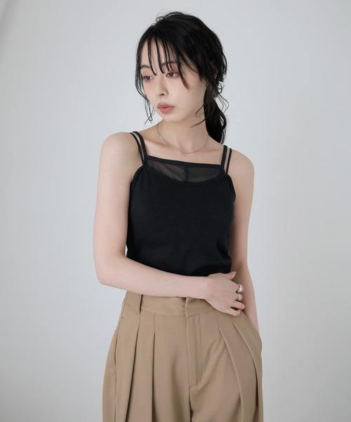 LIAN(リアン)の「シアーレイヤードキャミ(キャミソール・レディース・ブラウン/ブラック/オフホワイト・FREE)」の19枚目の写真