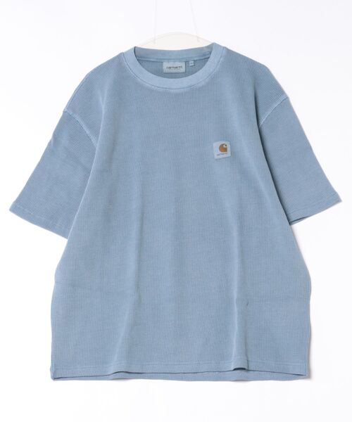 Carhartt（カーハート）の「Carhartt WIP/カーハート 半袖 Tシャツ S/S NELSON WAFFLET-SHIRT I036185（Tシャツ/カットソー・メンズ・ブラック/ナチュラル/ブルー・L/XL/S/M）」の3枚目の写真