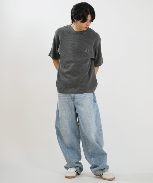 Carhartt（カーハート）の「Carhartt WIP/カーハート 半袖 Tシャツ S/S NELSON WAFFLET-SHIRT I036185（Tシャツ/カットソー・メンズ・ブラック/ナチュラル/ブルー・L/XL/S/M）」の20枚目の写真