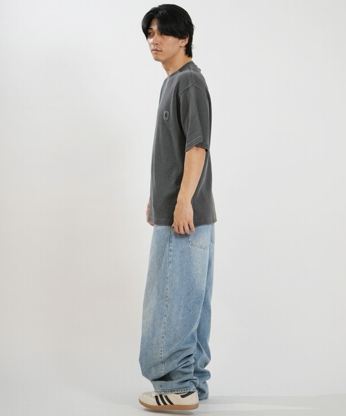Carhartt（カーハート）の「Carhartt WIP/カーハート 半袖 Tシャツ S/S NELSON WAFFLET-SHIRT I036185（Tシャツ/カットソー・メンズ・ブラック/ナチュラル/ブルー・L/XL/S/M）」の22枚目の写真