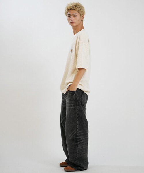 Carhartt（カーハート）の「Carhartt WIP/カーハート 半袖 Tシャツ S/S NELSON WAFFLET-SHIRT I036185（Tシャツ/カットソー・メンズ・ブラック/ナチュラル/ブルー・L/XL/S/M）」の17枚目の写真