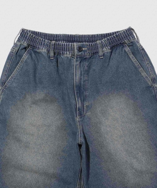 NAVY（ネイビー）の「【NAVY / ネイビー】イージーワイドショーツ（デニムパンツ・メンズ・カモフラージュ/ブラック/ブルー・M/L/XL）」の16枚目の写真