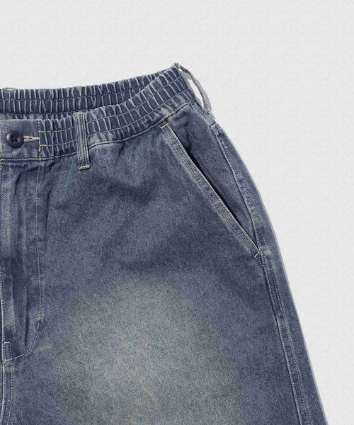 NAVY（ネイビー）の「【NAVY / ネイビー】イージーワイドショーツ（デニムパンツ・メンズ・カモフラージュ/ブラック/ブルー・M/L/XL）」の17枚目の写真
