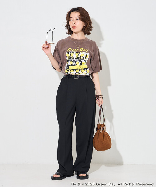 FREAK'S STORE(フリークスストア)の「GOOD ROCK SPEED/グッドロックスピード GREENDAY T-SHIRT/ロックTシャツ/グリーンデイ(Tシャツ/カットソー・レディース・チャコールグレー/ブラウン/ホワイト・フリ-)」の4枚目の写真