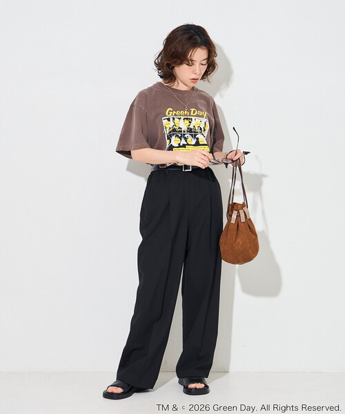 FREAK'S STORE(フリークスストア)の「GOOD ROCK SPEED/グッドロックスピード GREENDAY T-SHIRT/ロックTシャツ/グリーンデイ(Tシャツ/カットソー・レディース・チャコールグレー/ブラウン/ホワイト・フリ-)」の6枚目の写真