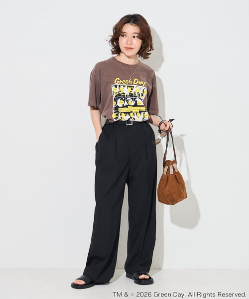 FREAK'S STORE(フリークスストア)の「GOOD ROCK SPEED/グッドロックスピード GREENDAY T-SHIRT/ロックTシャツ/グリーンデイ(Tシャツ/カットソー・レディース・チャコールグレー/ブラウン/ホワイト・フリ-)」の7枚目の写真
