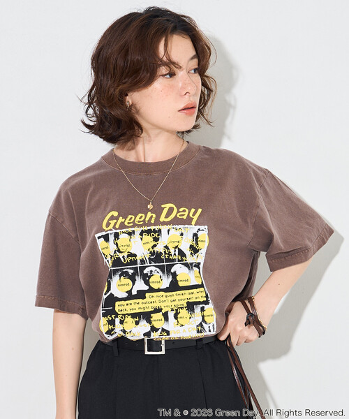 FREAK'S STORE(フリークスストア)の「GOOD ROCK SPEED/グッドロックスピード GREENDAY T-SHIRT/ロックTシャツ/グリーンデイ(Tシャツ/カットソー・レディース・チャコールグレー/ブラウン/ホワイト・フリ-)」の10枚目の写真