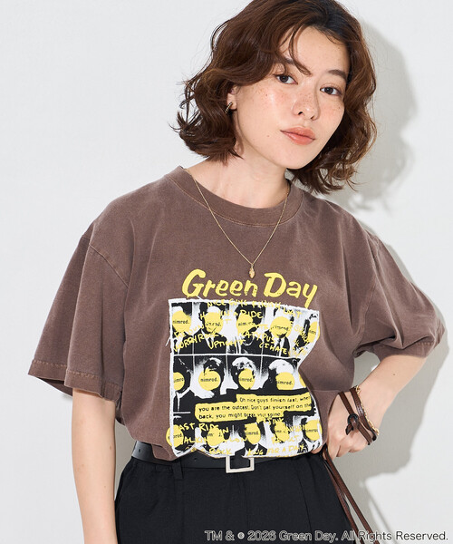 FREAK'S STORE(フリークスストア)の「GOOD ROCK SPEED/グッドロックスピード GREENDAY T-SHIRT/ロックTシャツ/グリーンデイ(Tシャツ/カットソー・レディース・チャコールグレー/ブラウン/ホワイト・フリ-)」の11枚目の写真