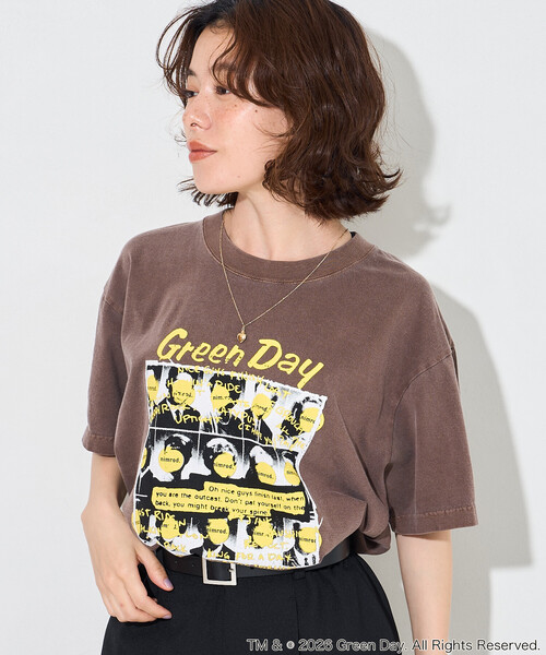 FREAK'S STORE(フリークスストア)の「GOOD ROCK SPEED/グッドロックスピード GREENDAY T-SHIRT/ロックTシャツ/グリーンデイ(Tシャツ/カットソー・レディース・チャコールグレー/ブラウン/ホワイト・フリ-)」の13枚目の写真