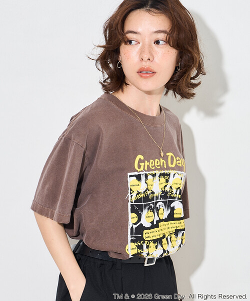 FREAK'S STORE(フリークスストア)の「GOOD ROCK SPEED/グッドロックスピード GREENDAY T-SHIRT/ロックTシャツ/グリーンデイ(Tシャツ/カットソー・レディース・チャコールグレー/ブラウン/ホワイト・フリ-)」の14枚目の写真