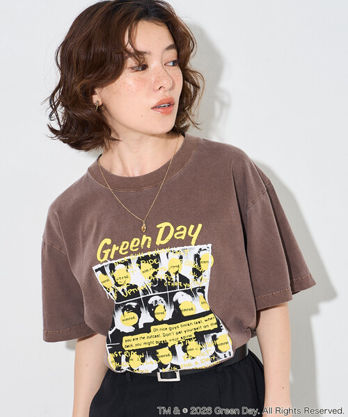 FREAK'S STORE(フリークスストア)の「GOOD ROCK SPEED/グッドロックスピード GREENDAY T-SHIRT/ロックTシャツ/グリーンデイ(Tシャツ/カットソー・レディース・チャコールグレー/ブラウン/ホワイト・フリ-)」の17枚目の写真