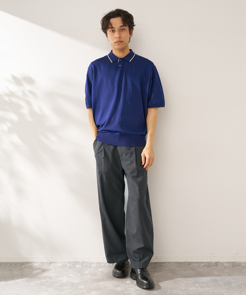 B.C STOCK（ベーセーストック）の「ANTS & ELEPHANTS / アンツアンドエレファンツ レイカンポロ（ニット/セーター・メンズ・グレー/アイボリー/ネイビー/イエロー・MEDIUM/LARGE）」の12枚目の写真