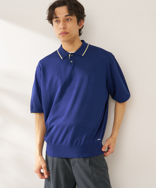 B.C STOCK（ベーセーストック）の「ANTS & ELEPHANTS / アンツアンドエレファンツ レイカンポロ（ニット/セーター・メンズ・グレー/アイボリー/ネイビー/イエロー・MEDIUM/LARGE）」の14枚目の写真